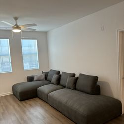 Free “L” Shaped Suede Couch