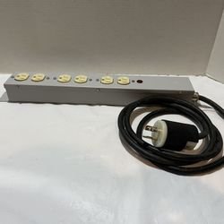 HUBBELL - Commercial Electric All Metal Surge Protector 6-Outlets , 20A-125V  , Twist Lock