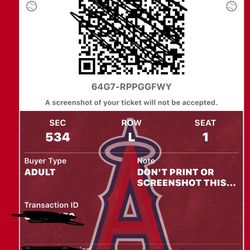 Angels Game Ticket Vs Twins Tonight’s Game