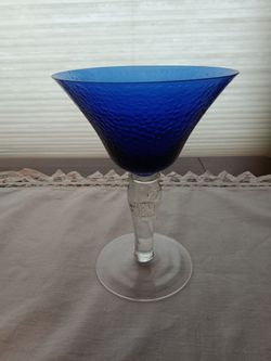 Cobalt blue cocktail glasses