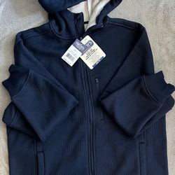 Smith's Workwear Men's Sherpa Lined Hooded Full-zip Jacket - Color: NAVY - Size: L