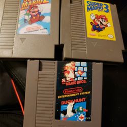 Nintendo Nes Super Mario/duck Hunt 1,  Super Mario 2, Super Mario 3 Great Working Condition 