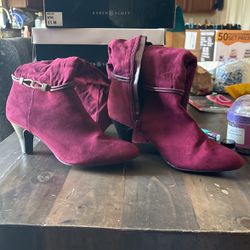Karen Scott Heel Boots (Wine)