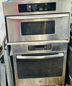 Kitchenaid Convection Microwave and GE Oven   metal 