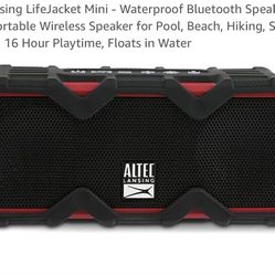 Altec Lansing Mini LifeJacket Waterproof Bluetooth Speaker, Portable Wireless Speaker for Pool, Beach, Hiking, Sports, Camping, 16 Hour Playtime, F