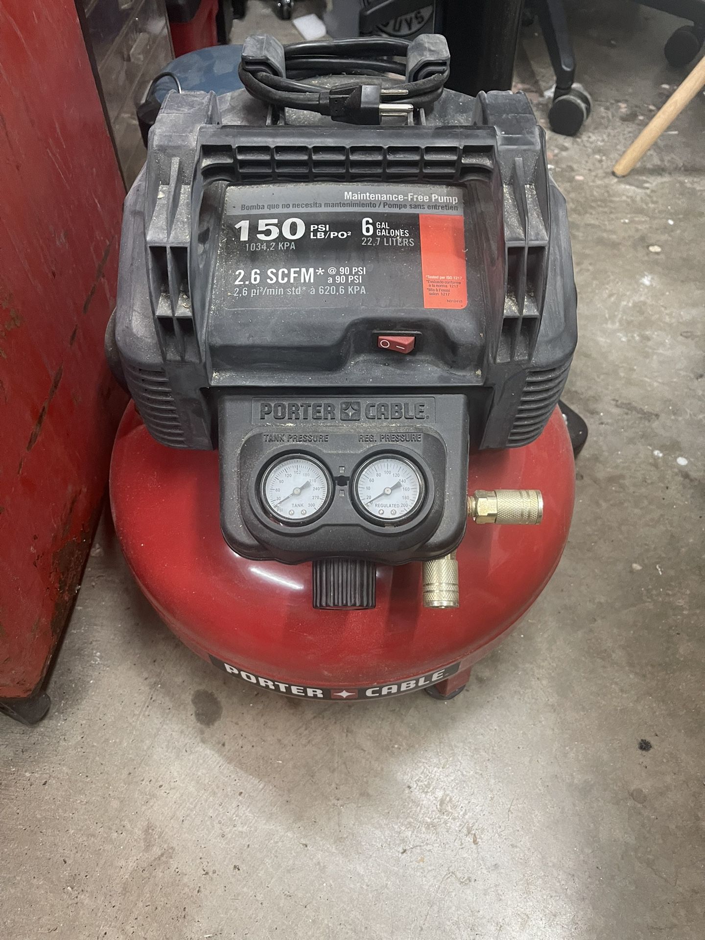 Porter Cable 6 Gallon Air Compressor