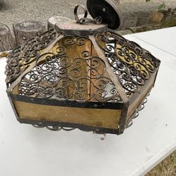 Antique Wrought Iron Light Fixtures