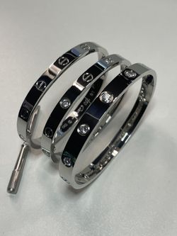 18k Bangle Love Bracelet Stainless Steel ($25 Each)