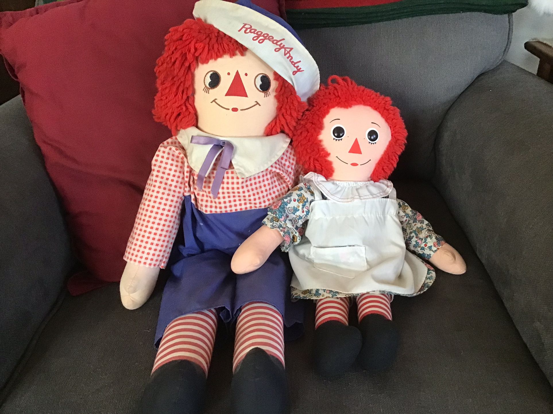 Raggedy Ann and Andy Vintage Dolls.  SOLD AS PAIR ONLY. 