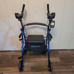 Folding rollator walker