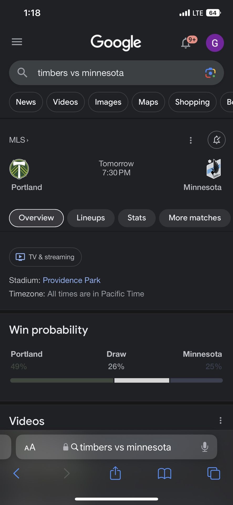 Timbers Vs Minnesota