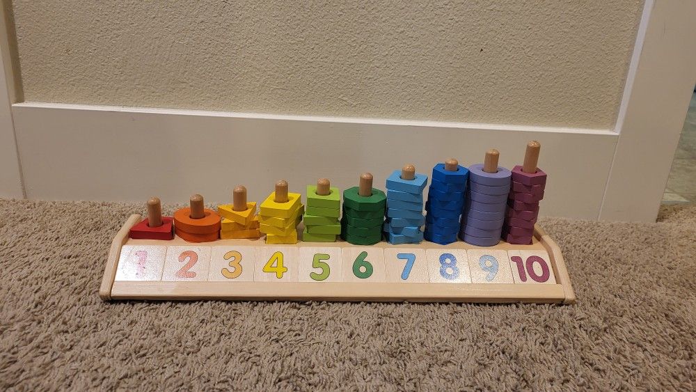 Number, Shape, Color Sorter For Toddlers