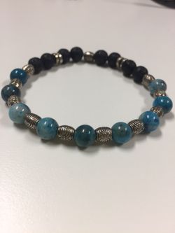 Handmade aromatherapy and gemstone bracelet
