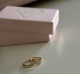 Gold hoop earrings