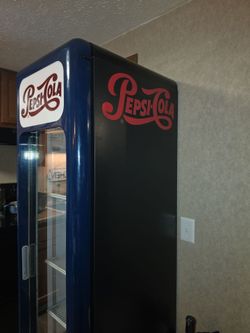 Pepsi Cola Retro Style Glass Door Refrigerator