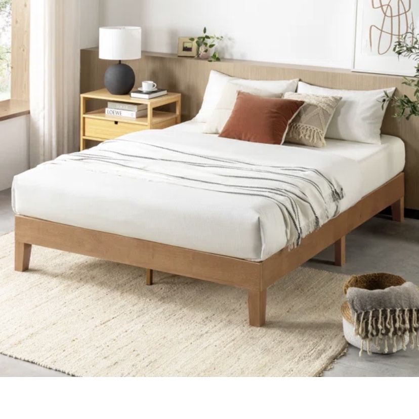 Solid Wood Platform Bed Frame KING