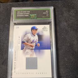 2001 SP Baseball Edgardo Alfonzo EA Game Used Edition Authentic Fabric EJE GEM MT 10