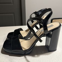 Steve Madden Platform Black Heels - Size 10