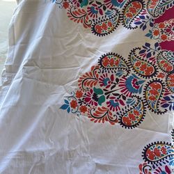 Large cotton mandala tapestry