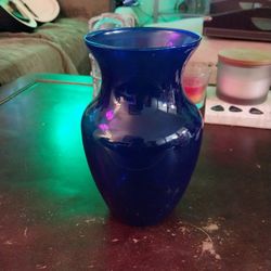 Cobalt Blue Glass Vase