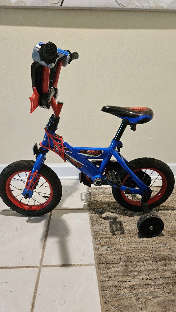 Spider Man Bike with Training Wheels -12"