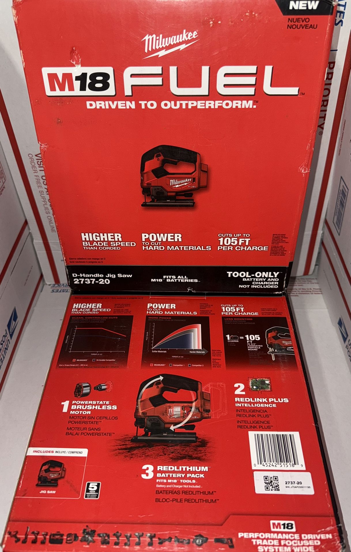 Milwaukee M18 Fuel D-Handle Jigsaw. Tool Only. Model #2737-20