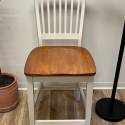 Homestyles Americana Traditional Wood Counter Stool in Antique White and Oak