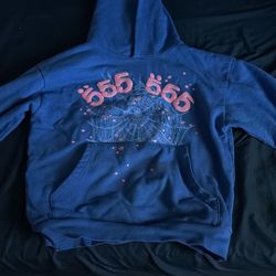 Angel Number Sp5der Hoodie Blue