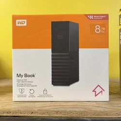 Western Digital My Book 8TB Desktop Backup Hard Drive (Brand New)