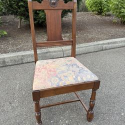 Antique Victorian Side Chair,  Mother of Pearl. 1 Piece 
