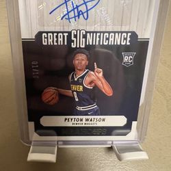 Peyton Watson Denver Nuggets 1/10 Signature