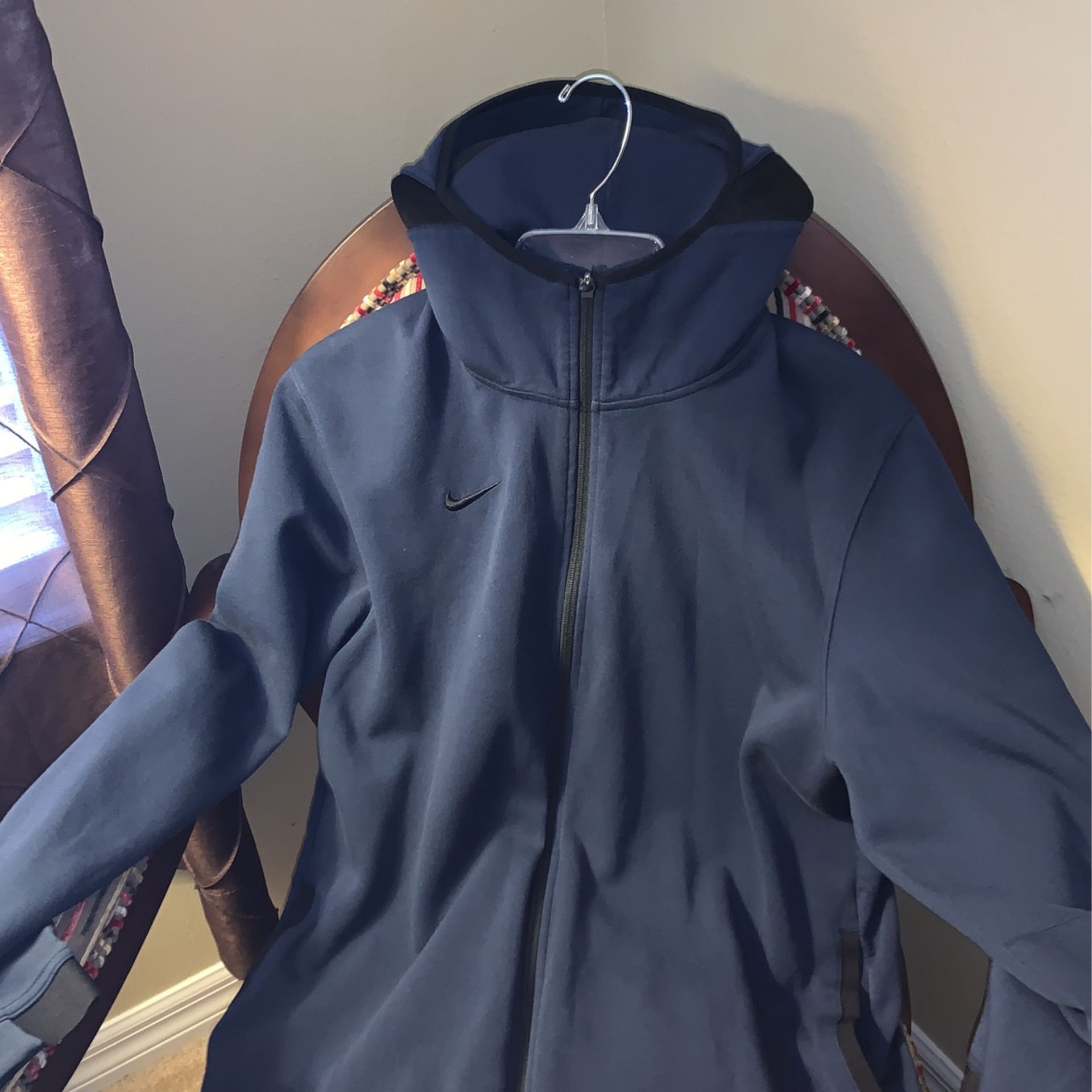 NIKE MENS NAVY BLUE DRY HOODIE