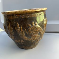  Large Vase in Chinese Stoneware, Qing Dynasty China