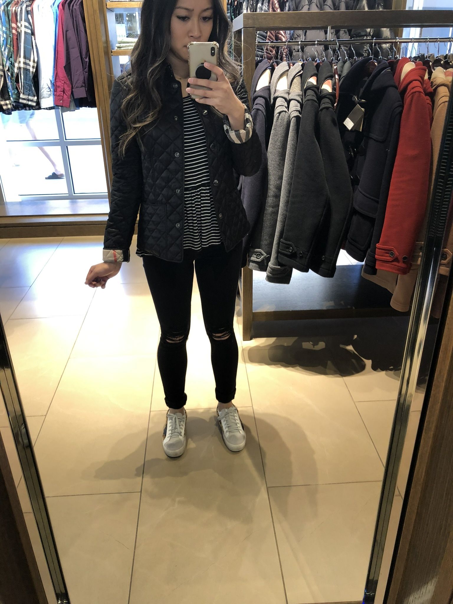 Burberry Diamond Quilted Jacket | XS | Black