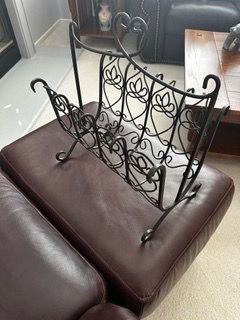Decorative Metal Magazine or Towel Rack