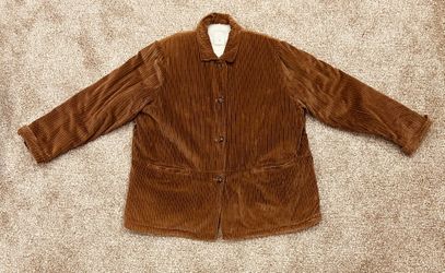 BLAIR Corduroy Faux Sherpa Lined Barn Jacket Women’s TAN/Brown Size 2XL- CLEAN!