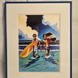 Wade koniakowsky signed print titled Start'em young  16x20 professionally framed.