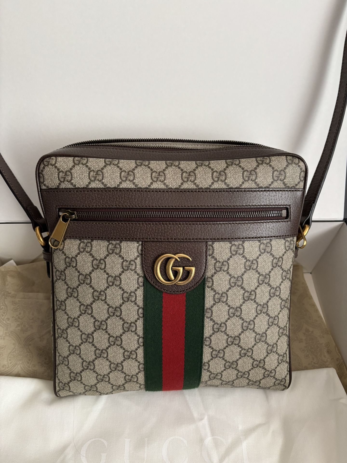 Gucci GG Supreme Web Large Ophidia Messenger Bag