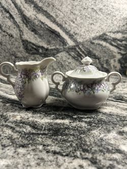 Vintage Creamer And Sugar Set 