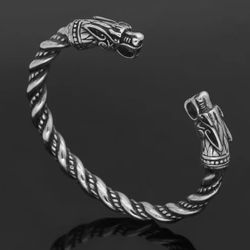 Odin's Wolves Viking Bracelet - Stainless Steel
