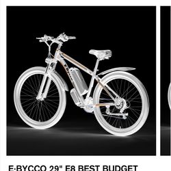 E·BYCCO 29" E8 BEST BUDGET ELECTRIC MOUNTAIN BIKE 750W PEAK 1000W 48V 17.5AH