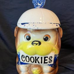 Vintage Monkey Cookie Jar Japan Retro Kitsch