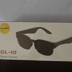 Gl-10 Smart Glasses Black With Bluetooth Video Wi-Fi And Calling & And Music