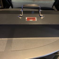 RARE Vintage Simmonds Model 50058 Heavy Duty Metal Tool Box WITH Lift Out Tray