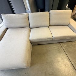 IKEA KIVIK Sectional w/ Chaise — Super Comfortable Deep Couch — Clean — light Gray - Delivery Available 🚚