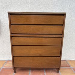 Midcentury STANLEY Pecan Dresser 