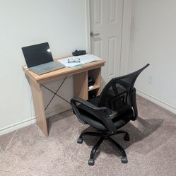 Computer table with chair