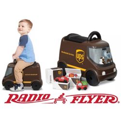 Radio Flyer UPS Truck Brown Ride On Toy