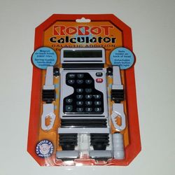 White Robot Calculator