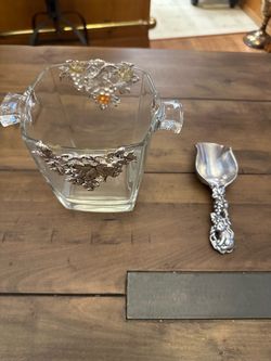 Silver plated dinner ware and glasses